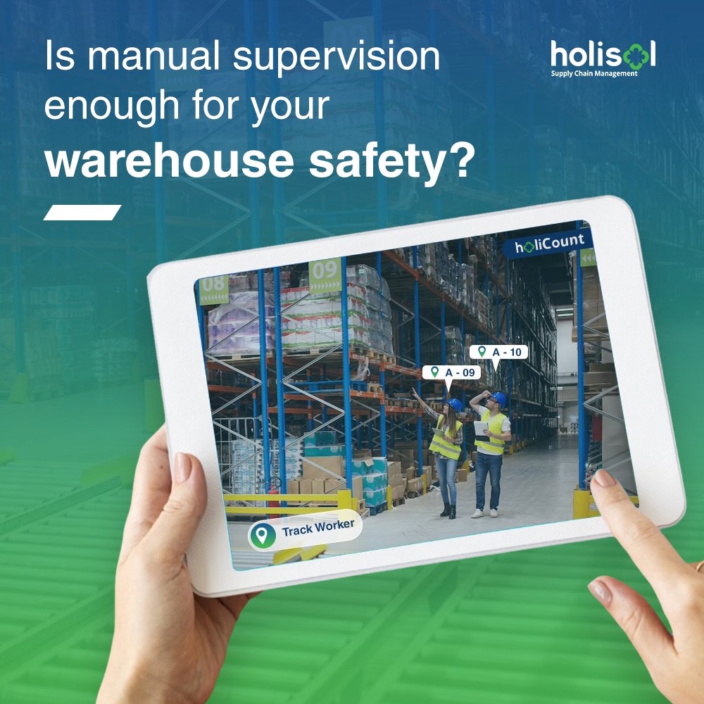 Are you still relying on manual supervision for your warehouse's safety? It's time to upgrade to a smarter solution.
 your people are safe.

For a demo please contact our experts at contech@holisollogistics.com #ble #blebasedsystem #holiconnect  #trackingsystem #wms  #supplychain