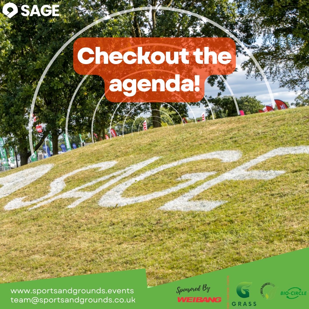 ExpoSage's tweet photo. Looking to plan your day at Sports and Grounds Expo 2023?
Make sure to check out our agenda online!
https://t.co/5HYAZugD5u
#SAGE #EcoFriendly #Expo2023 #GroundsCareExperts #ExpoShowcase #BigKit #WarehouseSolutions #sportsandgrounds #sage #expo #groundskeeping https://t.co/MuYhR70YUy