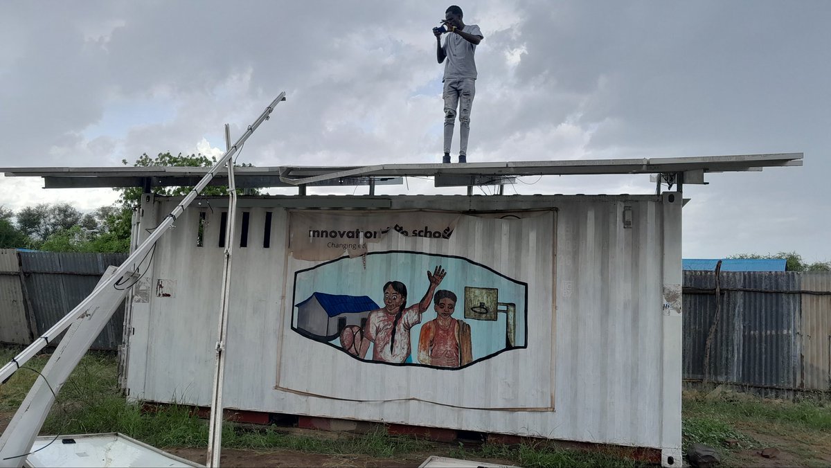 FrancoOhisa's tweet photo. I regret to inform you that our solar panel has been damaged due to the strong wind that occurred after a light rain that lasted for approximately 30 minutes. It is with great sadness that I share this news with you.
Sad! For our #Kakuma students. https://t.co/uZnkBp46N9