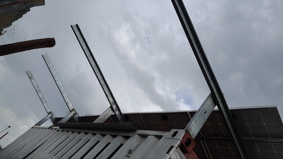 FrancoOhisa's tweet photo. I regret to inform you that our solar panel has been damaged due to the strong wind that occurred after a light rain that lasted for approximately 30 minutes. It is with great sadness that I share this news with you.
Sad! For our #Kakuma students. https://t.co/uZnkBp46N9