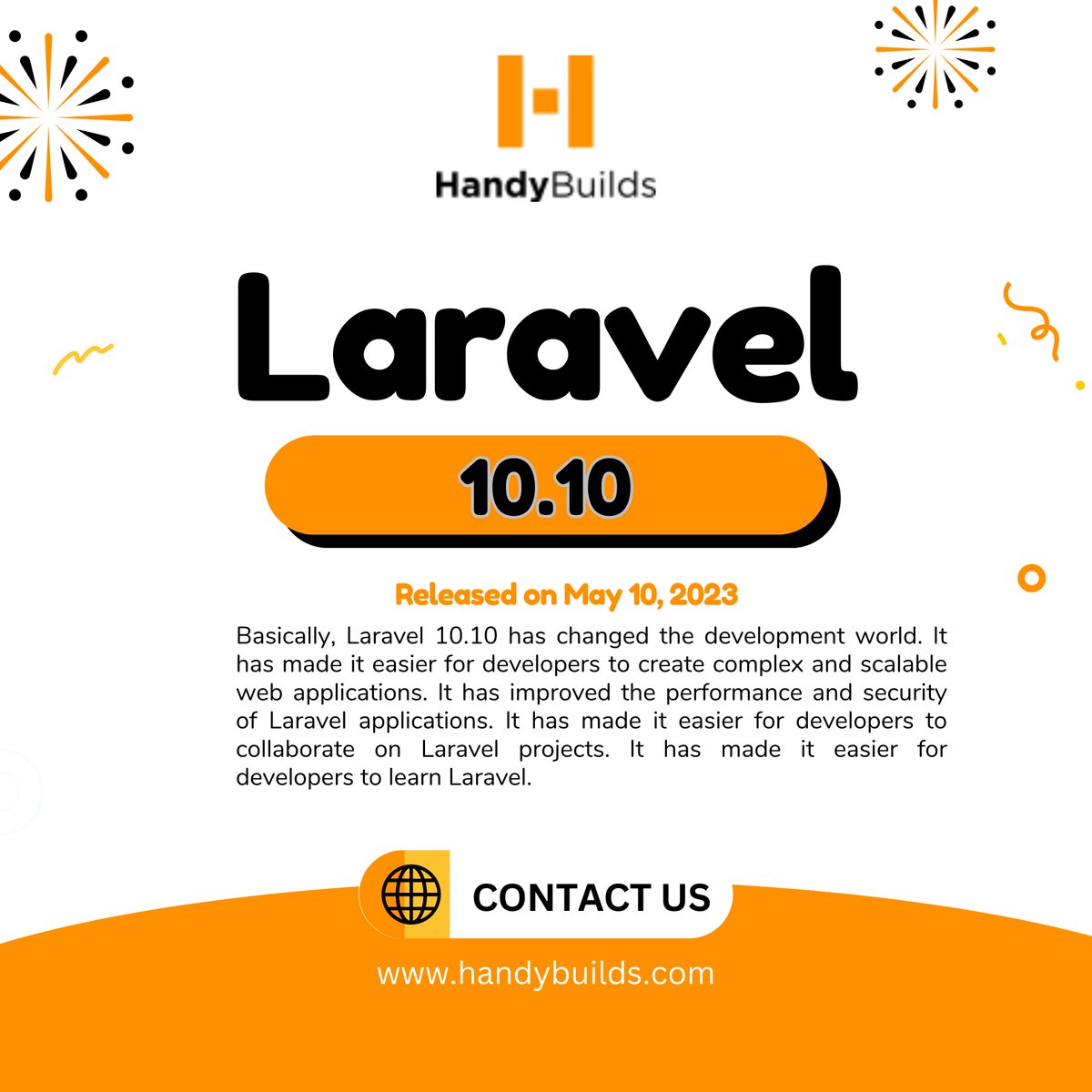 HandyBuildss's tweet image. 🚀 Exciting News in the Development World! 🌍 Laravel 10.10 has arrived, revolutionizing the way we build web applications! 🎉
#Laravel10.10 #WebDevelopment #PHPFramework #NewRelease #Innovation #DevelopmentNews #WebApplications #TechUpdates #DeveloperCommunity #Code