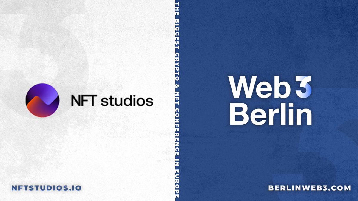 NFT Studios (@nftstudios_io) on Twitter photo GM! We have some awesome news! 📢
We are super excited to announce that we are going to @berlinweb3com in June as exhibitors ✈️🇩🇪
<a href="/George_VArch/">George_VoxelArchitects</a> from <a href="/VoxelArchitects/">VoxelArchitects</a> will be joining the event as a speaker.
Are you coming? Be sure to come by our booth to say hi! 👋 #Web3Berlin GM! We have some awesome news! 📢
We are super excited to announce that we are going to @berlinweb3com in June as exhibitors ✈️🇩🇪
<a href="/George_VArch/">George_VoxelArchitects</a> from <a href="/VoxelArchitects/">VoxelArchitects</a> will be joining the event as a speaker.
Are you coming? Be sure to come by our booth to say hi! 👋 #Web3Berlin