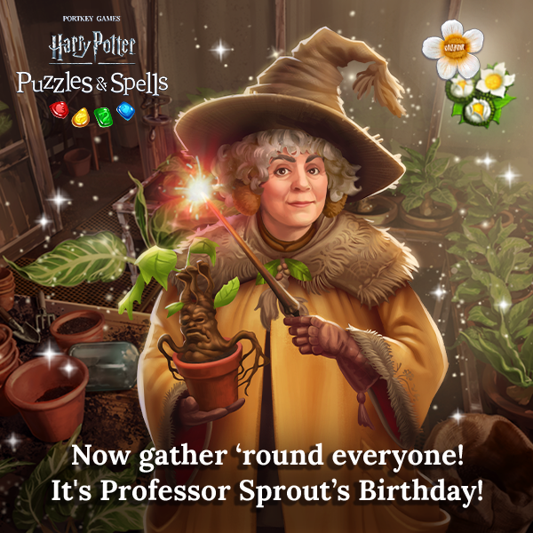 HPPuzzlesSpells's tweet photo. It is our favourite Herbology professor's birthday! Happy birthday Professor Sprout! Celebrate by playing today β‘οΈ https://t.co/c3ON9e3BZw
#HarryPotter #PuzzlesAndSpells #Match3 #ProfessorSprout #Herbology https://t.co/wFUfcL4Hdc