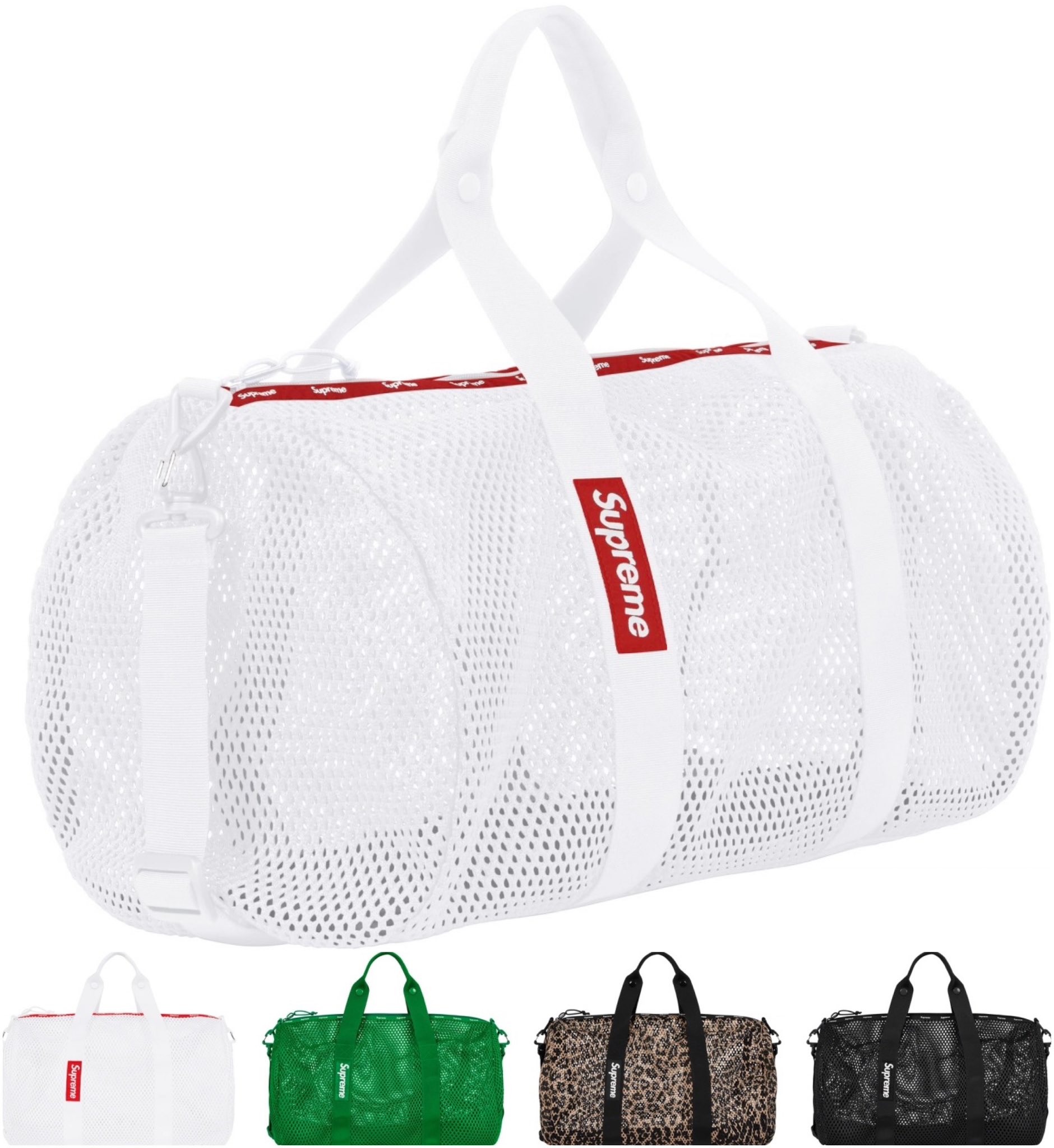 DropsByJay on X: Supreme Mesh Bags These 4 different mesh bags are set to  release in store and online this Thursday, May 18th. Mesh Mini Duffle Bag,  Mesh Small Backpack, Mesh Duffle