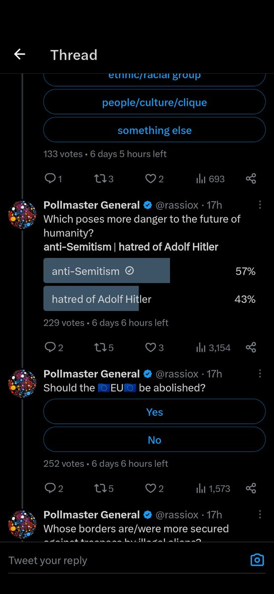 BADC0mpany69's tweet photo. I'm so glad this anti-Semitic pollster account is verified I'd hate to confuse them with another 🙄 #TwitterBlueTick #WhyMenShouldntBeInCharge #Twitter #Verified https://t.co/hrbHl1kPSn