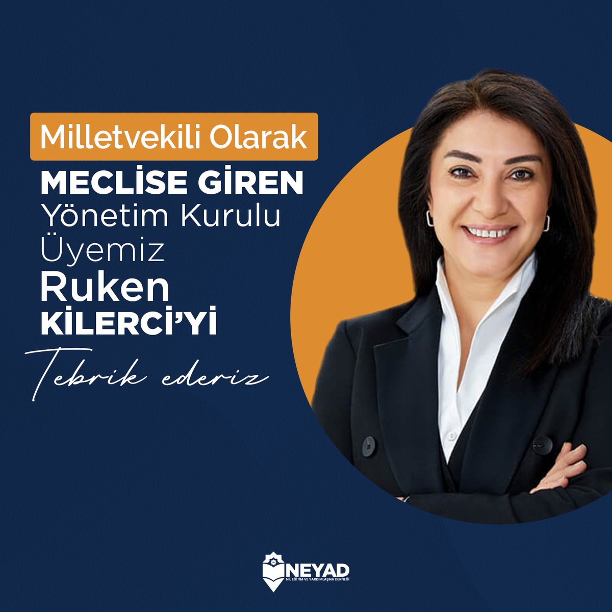 Kadınların hayatın her alanında söz hakkı aldığı güzel yarınlar için tüm çalışmalarımızı sürdürmeye devam edeceğiz. 

Milletvekili olarak meclise giren Yönetim Kurulu Üyemiz Ruken Kilerci'yi tebrik ederiz. 

<a href="/Nilgun_Diptas/">NİLGÜN DİPTAŞ 🇹🇷</a>
<a href="/Ruken_Kilerci/">Ruken Kilerci</a>

#neyad