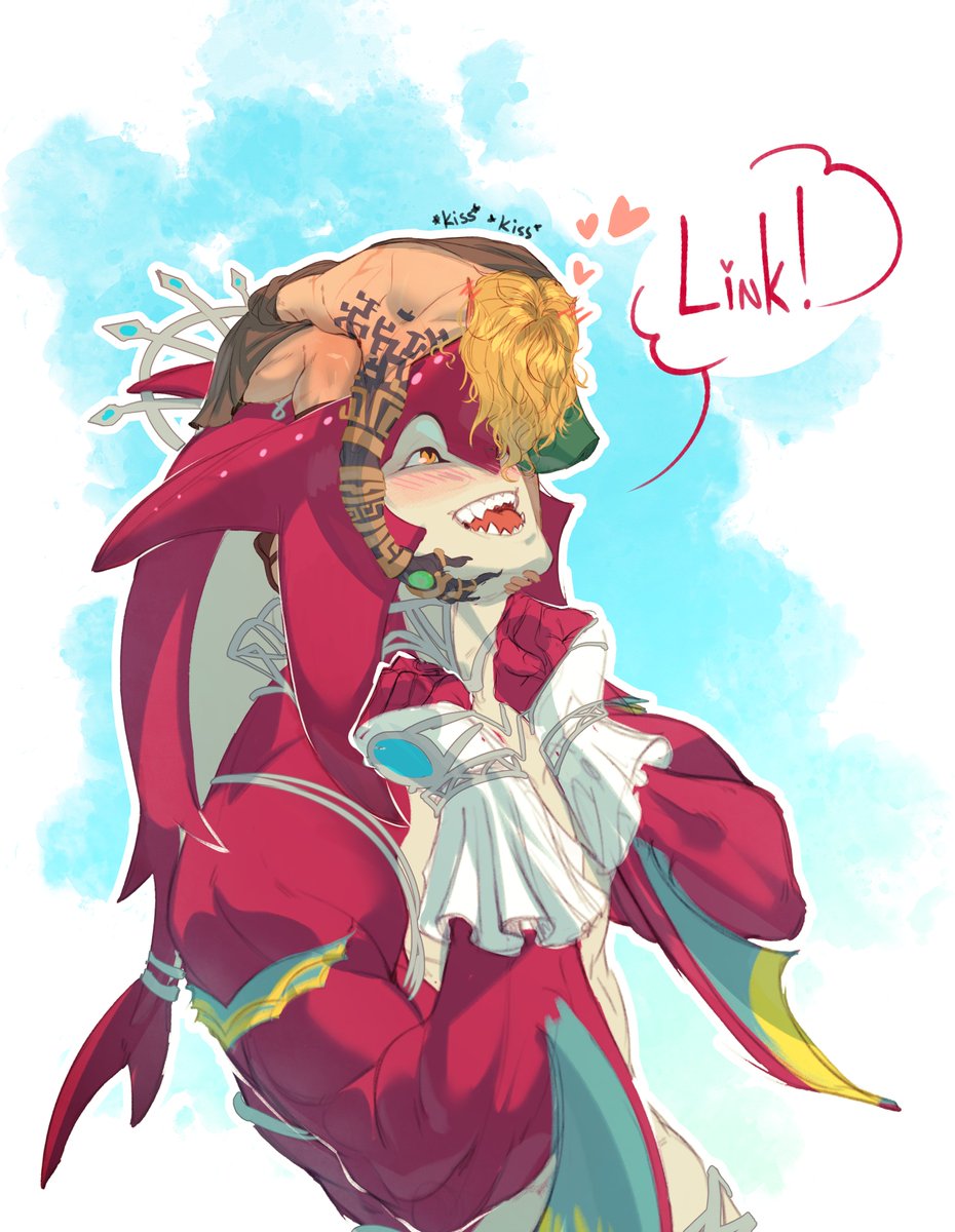 _xRUFUSx_'s tweet photo. I decided to post it here too. I like this sketch..

I still haven't reached my boyfriend 🦈🦈🦈

#ZeldaTOTK #ZeldaTearsOfTheKingdom #sidlink #Sidon #link #sidonxlink https://t.co/G3BmfNOiL4