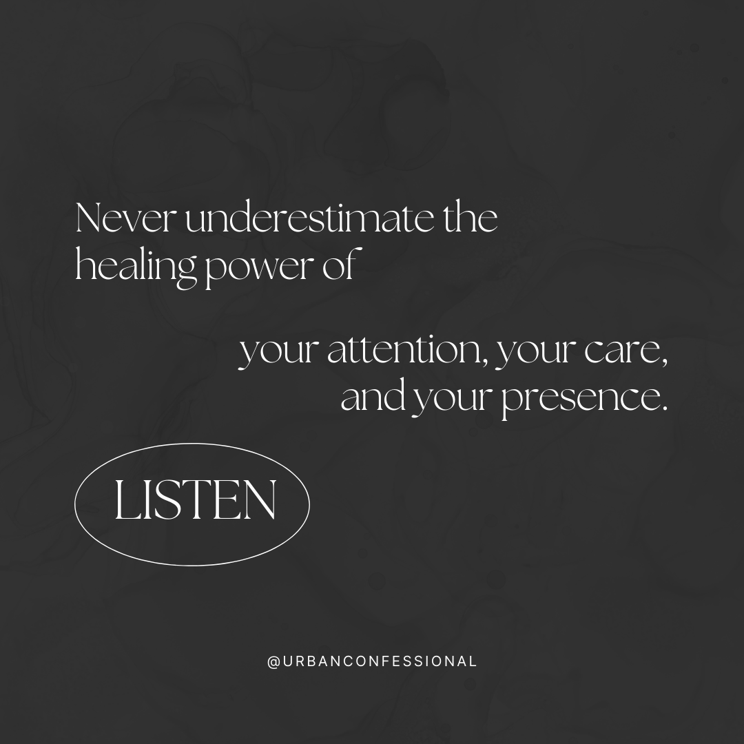 Never underestimate the #healing power of your attention, your presence, and your care.