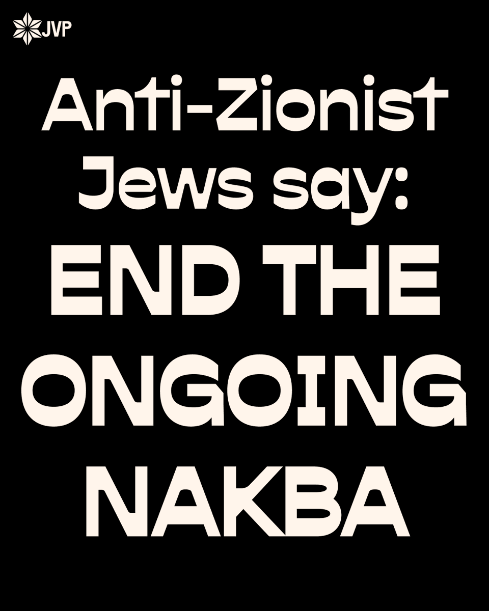 jvplive's tweet photo. As anti-Zionist Jews, our solidarity with Palestinians is unshakable. On the 75th year of the Nakba, we re-dedicate our commitment to fighting for Palestinian liberation. Today and every day until Palestine is free. https://t.co/QyU8GGJd3n