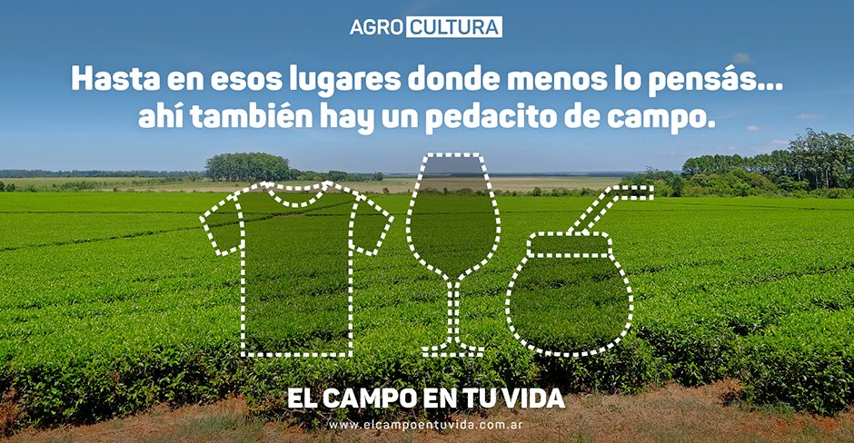 elcampoentuvida's tweet photo. Un mate calentito, una remera de algodón y una copa de vino tienen algo en común: llevan un pedacito de campo. Sumergite en el mundo agro y conocé cuánto campo hay en tu día a día. ➡️ https://t.co/8WO4CTWBW1
#AgroCultura #ElCampoEnTuVida https://t.co/J0fn4IUnzm