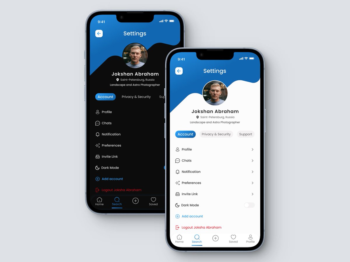kachi909's tweet photo. App Setting Design
#DailyUI 007
#DailyUI #figma #uiuxdesigner #uidesign #darkmode
#lightmode #setting #app #appdesign #dailyui007 https://t.co/26AwkuwA5U