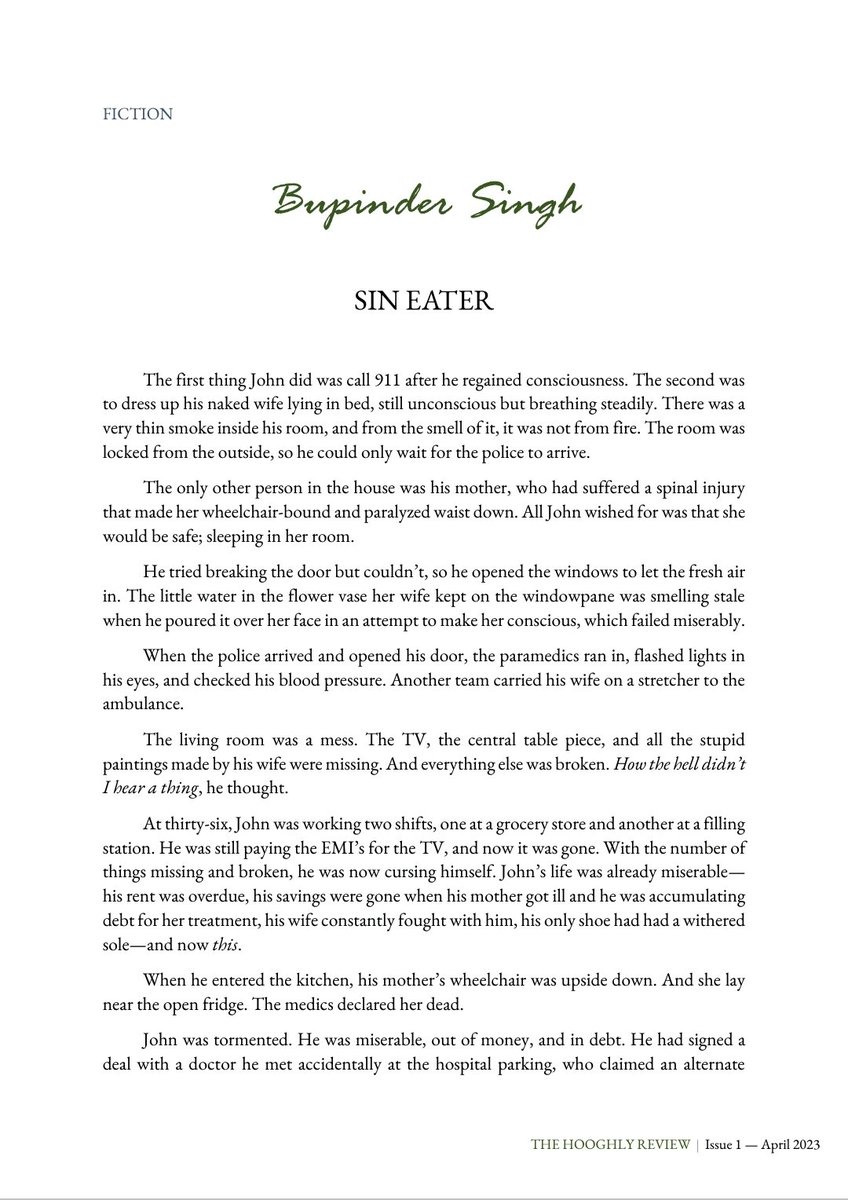 HooghlyReview's tweet photo. *** ISSUE 1 SPOTLIGHT *** 

Here's a look at "Sin Eater" by @Fidoic.

Get the full PDF/Flipbook issue for free: 
https://t.co/PcvhwVWni0 https://t.co/vynOVUGzPl