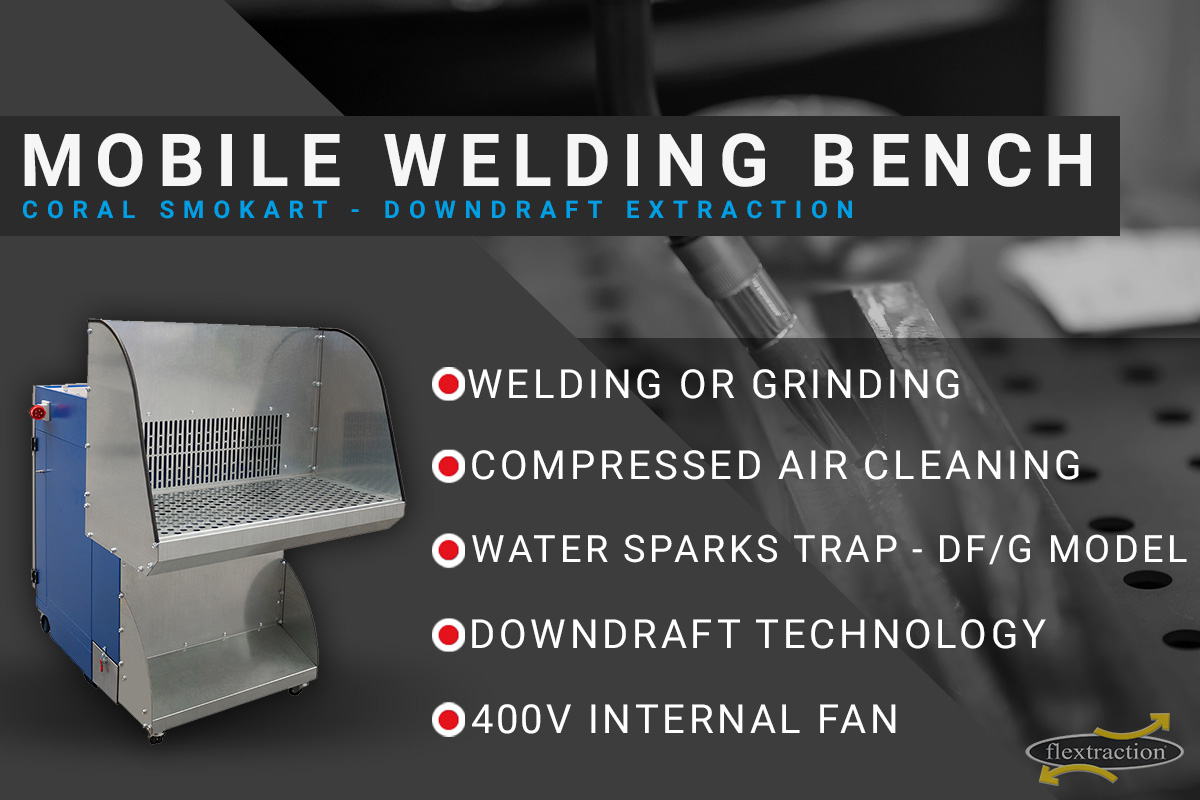 Flextraction's tweet photo. The Coral Smokart uses downdraft technology to extract and filter hazardous dust and fumes from #welding and grinding, protecting the worker at source with ease and keeping the workplace pollutant free. Check it out here ➡ https://t.co/DC5dmErvQn

#fumeextraction #dustextraction https://t.co/1TL1iAGKBT