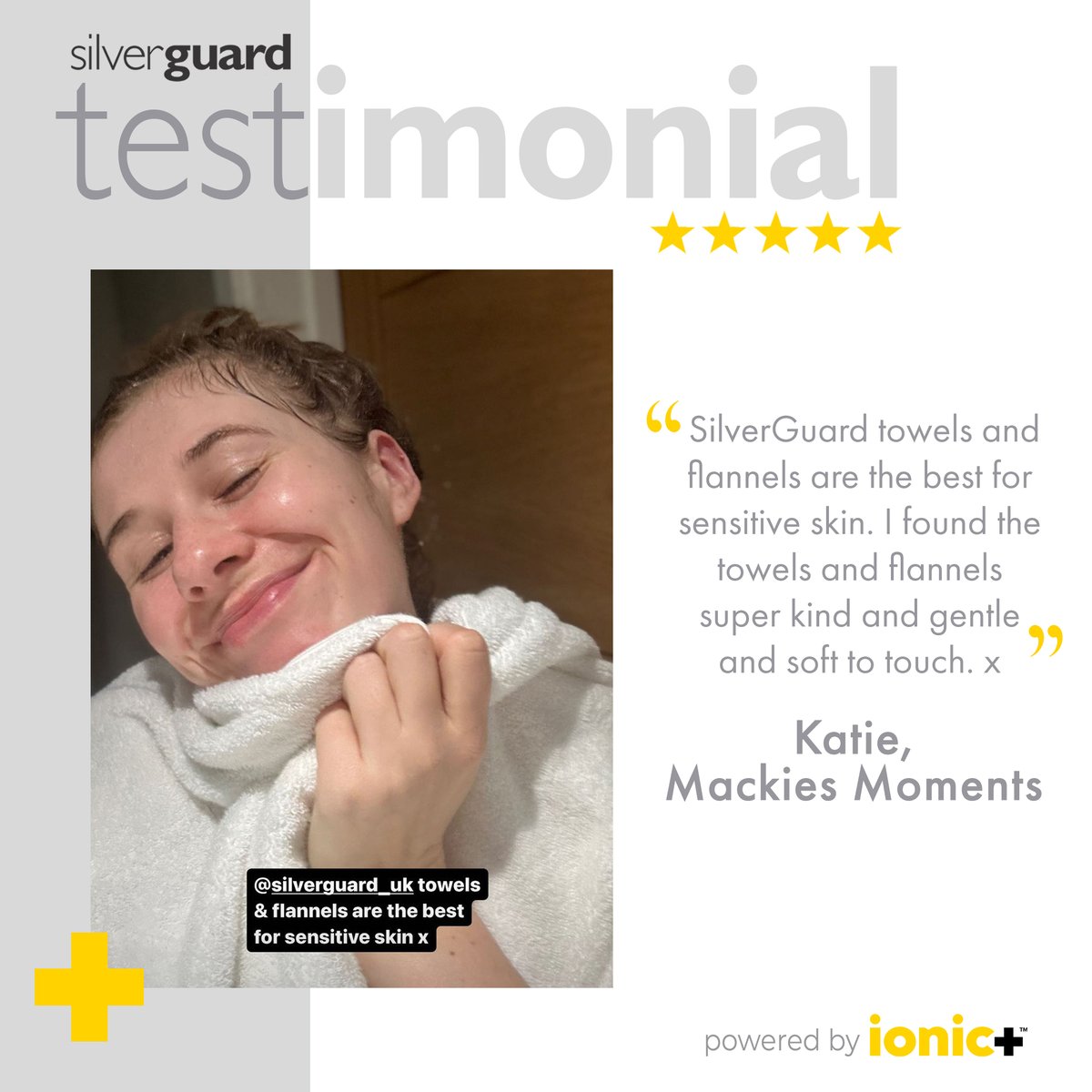 silverguard_uk's tweet photo. Who doesn't love a SilverGuard organic cotton towel? Look what Katie thinks:
"SilverGuard towels and flannels are the best for sensitive skin. I found the towels and flannels super kind and gentle and soft to touch. x"
#review #towel #facecloth #organiccotton #skinhealth #eczema https://t.co/X2EvMpcsej