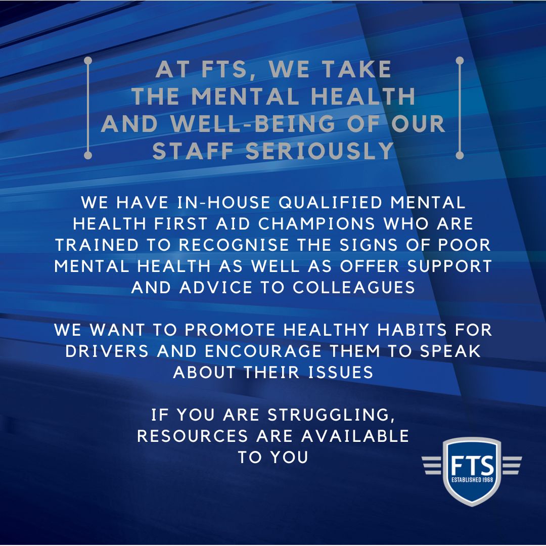 It's Mental Health Awareness week and we’re supporting the campaign across The FTS Group.
We have in-house qualified Mental Health First Aid Champions who are trained to recognise the signs of poor mental health as well as offer support and advice to colleagues. #serioustruckin