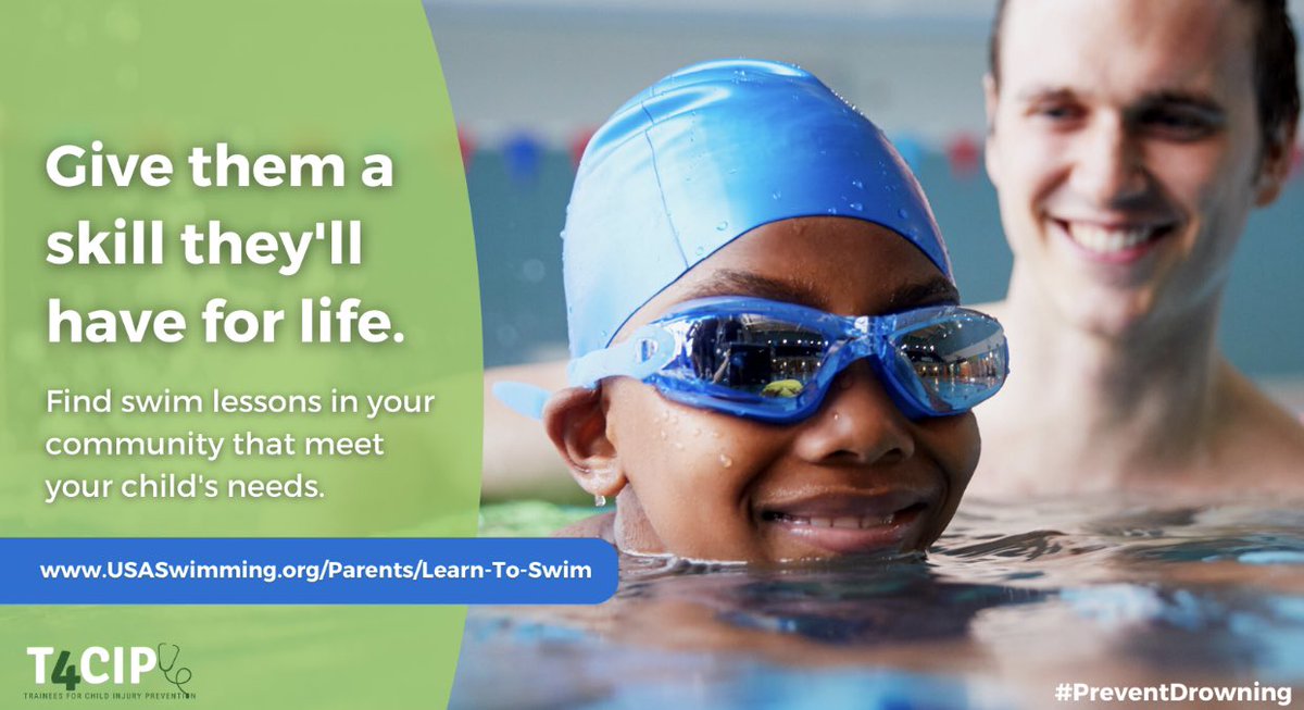 Swim lessons are an essential skill. Everyone deserves an opportunity to learn. #PreventDrowning @T4CIP_