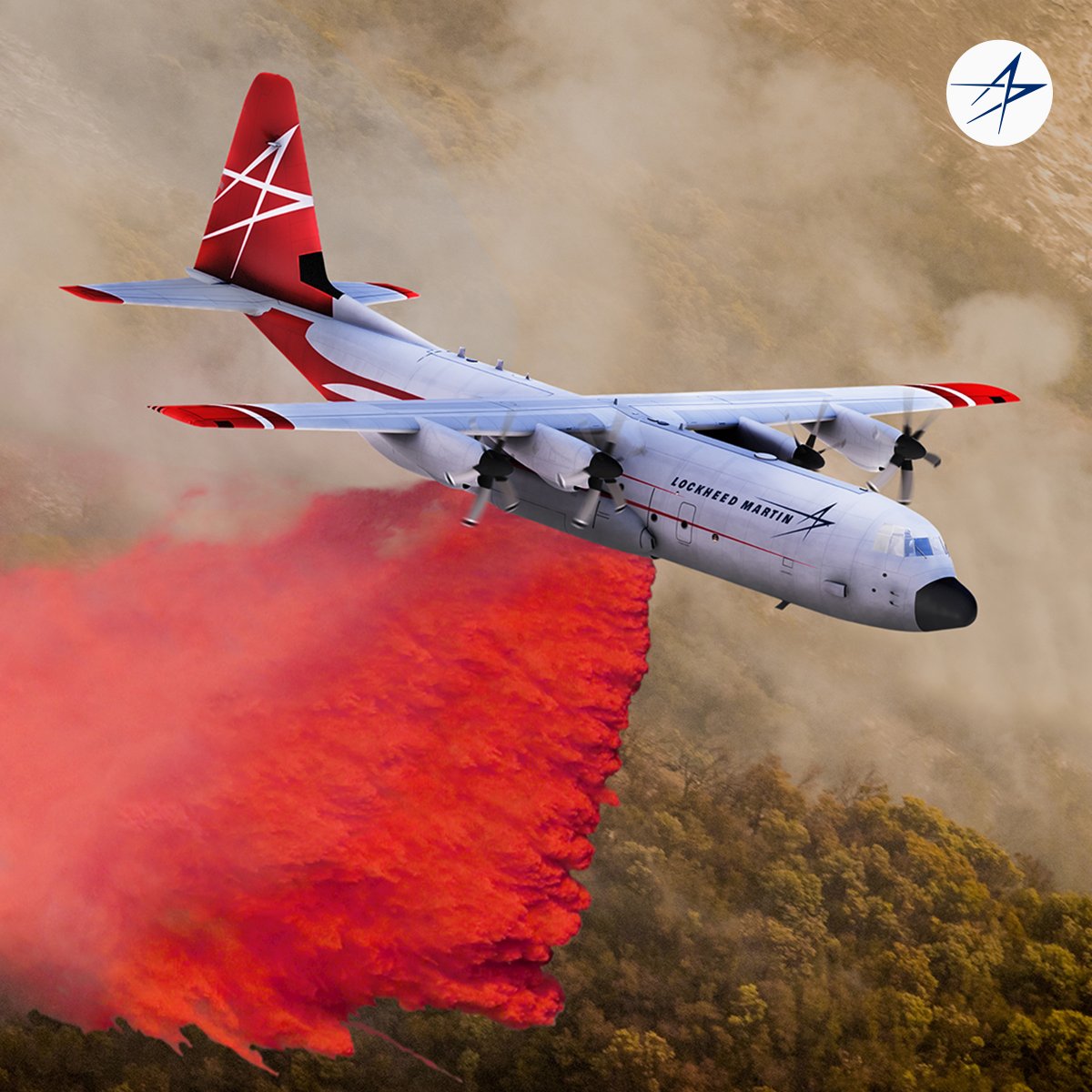 The C-130 acts as an aerial tanker, flying close to flames in low-visibility conditions to disperse fire suppressants where it's needed most to reduce the destruction of wildfires and bring crews home safely. #WildfireAwarenessMonth