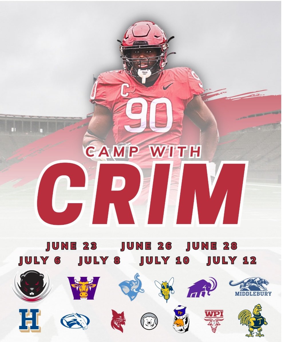 Thank you <a href="/HarvardFootball/">Harvard Football</a> for the camp invite !