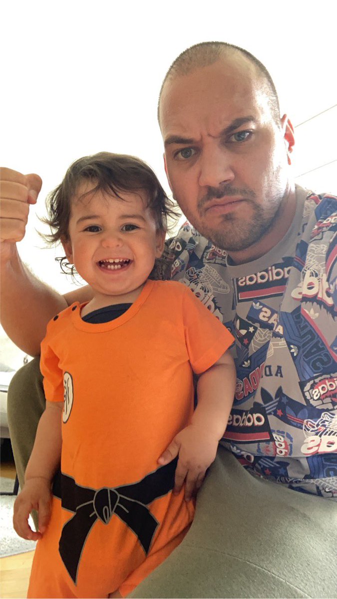 whosthatjake's tweet photo. My little saiyan https://t.co/NVPJViX6QP