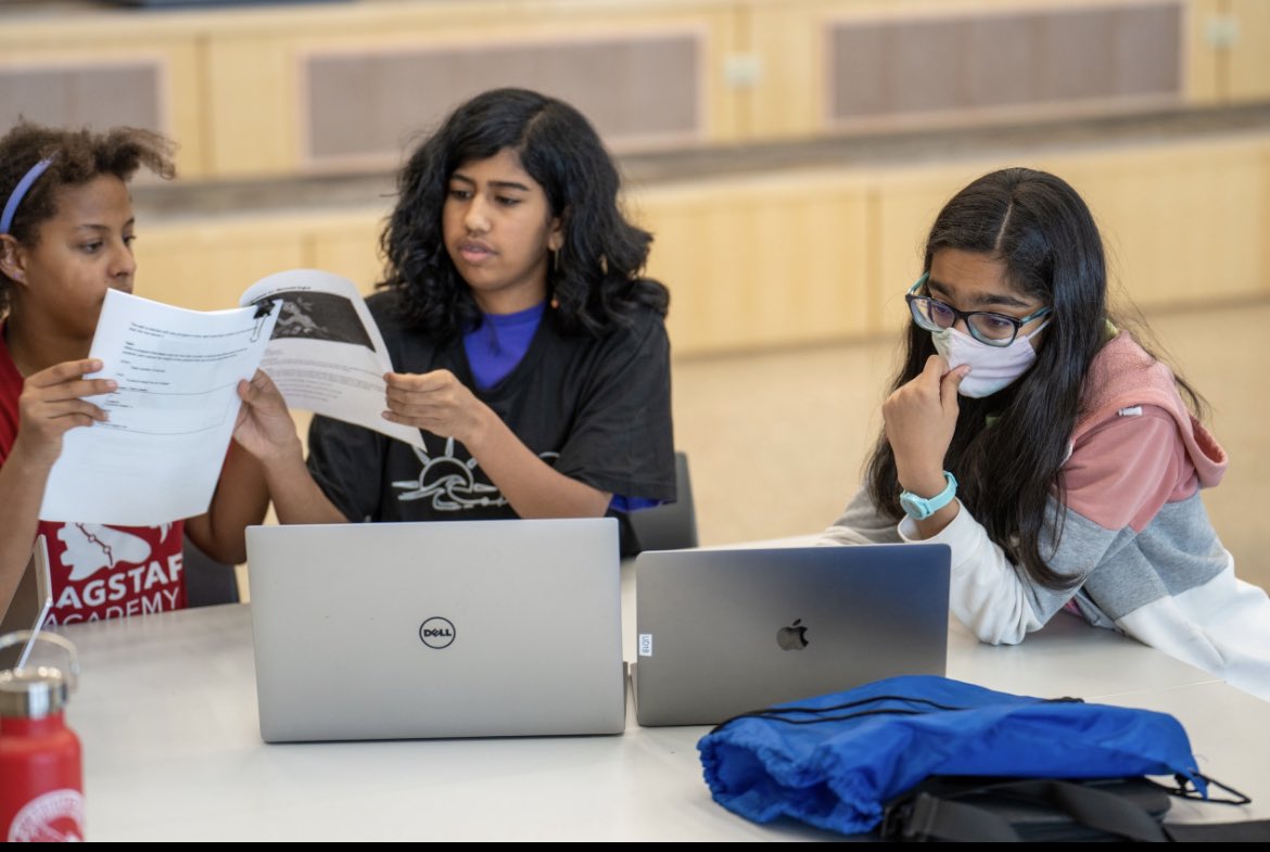SiennaArellano6's tweet photo. On Saturday the @ICSVVSD Cyber Tech Team put on the third annual CodeZone Middle School Challenge! #StVrainStorm @bethcerrone @VerleneDodds @KayleeC_018 https://t.co/ThTzwyboUj