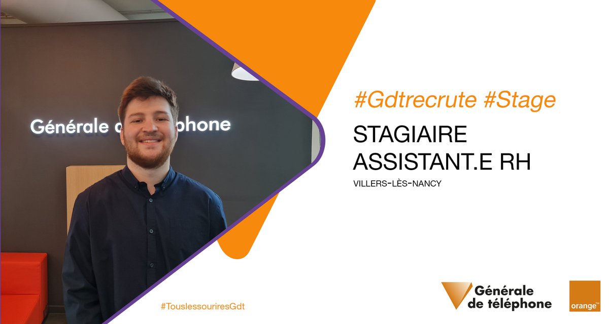 [OFFRE DE STAGE] Vous avez votre place chez nous !
Nous sommes à la recherche d'un.e assistant.e #RH en stage.
📍A Villers-lès-Nancy.
⏳De juin à septembre 2023.
💻Rendez-vous sur notre site internet pour rejoindre #TouslessouriresGdt 👉bit.ly/3IaFCrQ