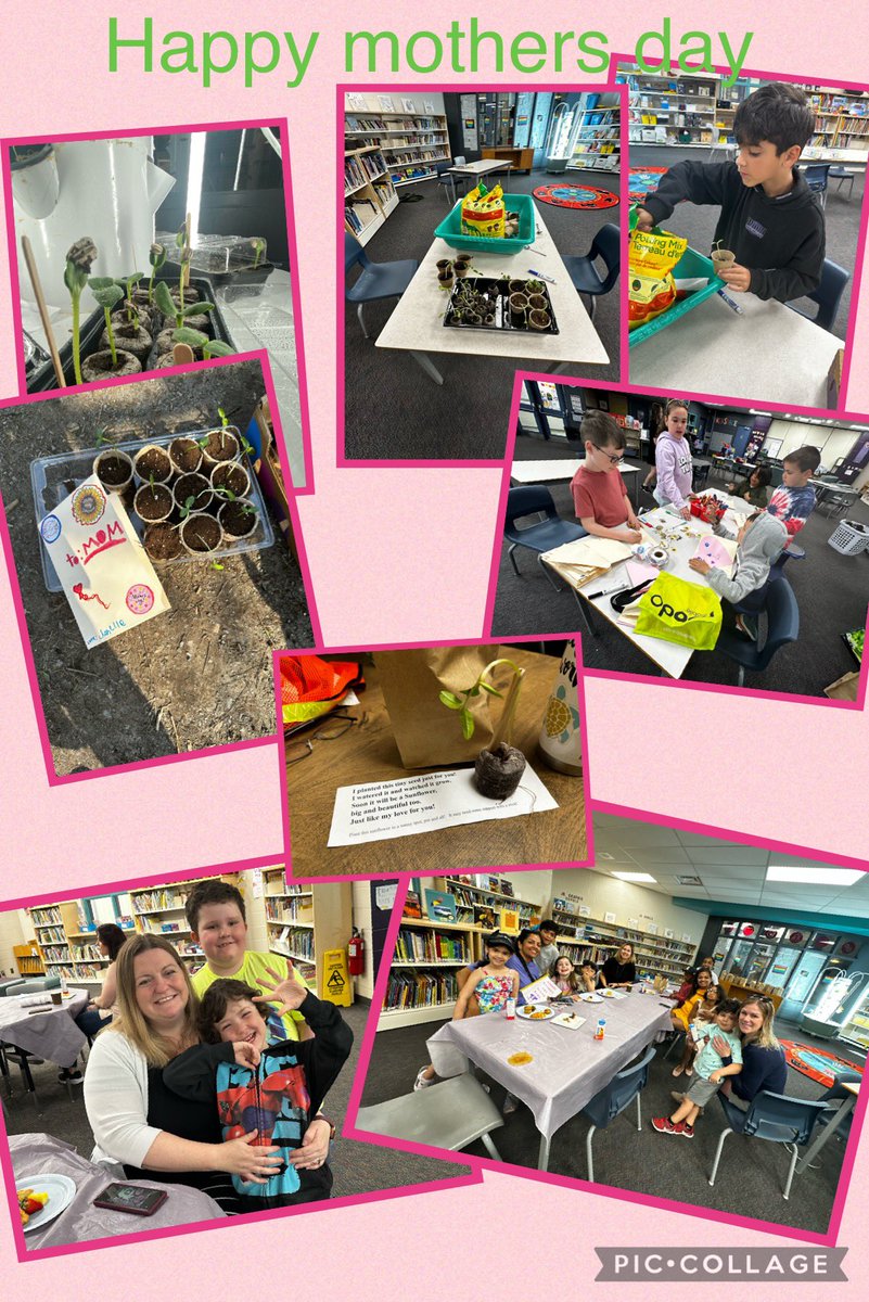 Happy Mothers Day!  Our school age group made cards, planted sunflower seeds and cared for them til ready to go to Mom!