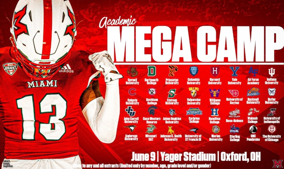 Thank you <a href="/MiamiOHFootball/">Miami Football</a> for the camp invite !