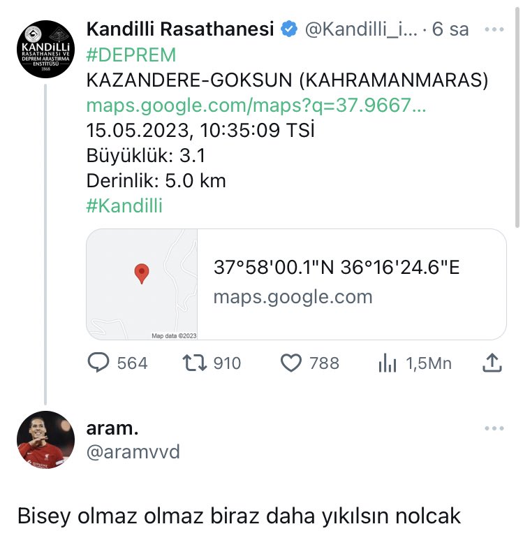 dailyislamist's tweet photo. 🔴 Bugün Kahramanmaraş ve Malatya’da meydana gelen 3.1’lik deprem sonrası bazı Kılıçdaroğlu seçmenlerinin yaptığı paylaşımlar: https://t.co/3pjlyJtmri