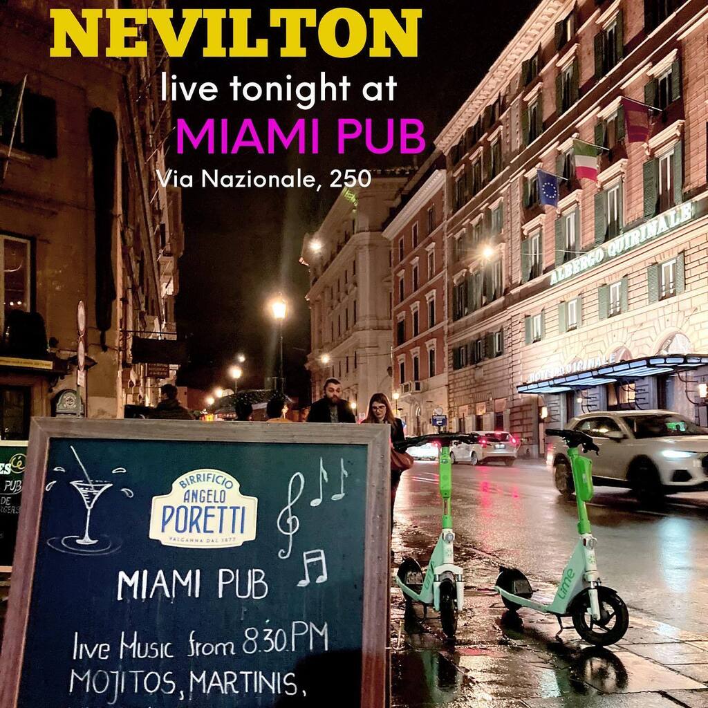 I’ll be playing some of my favorite classic rock themes tonight at the Miami Pub (Via Nazionale, 250). Some Jimi Hendrix, The Doors, Beatles, Stones, Elvis Presley, Creedence and more. Show starts at 8:30 and the entrance is free! Invite your friends and… instagr.am/p/CsREWuVIXet/