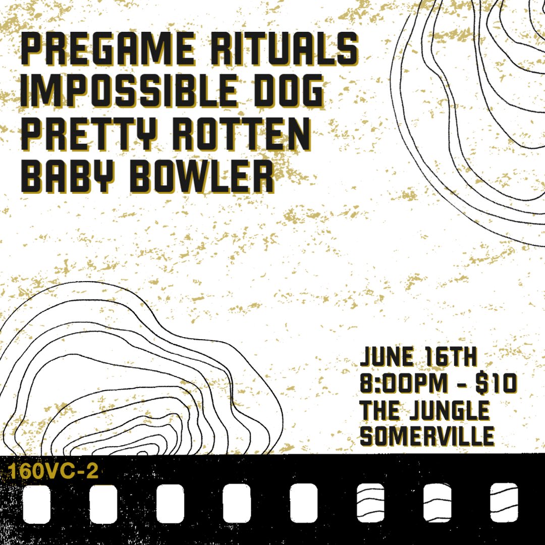 _impossibledog_'s tweet image. oop, this one is on FRIDAY 6/16 with @prgmrtls, @prettyrottenbnd, and @BabyBowlerMA! If this line up sounds too good to be true, it’s because it is, and yet it IS true. Ticket presale link it in our bio!