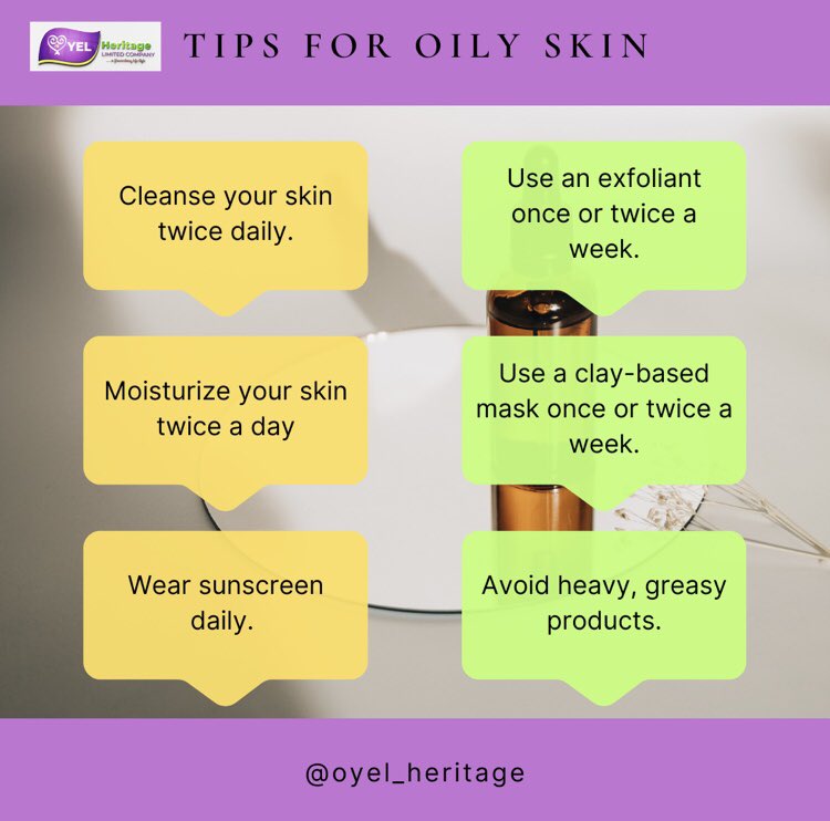 Oily skin doesn't have to be a problem - just a reminder to stick to a skincare routine!💜

#oyelheritage #HildaBacci  #skincare