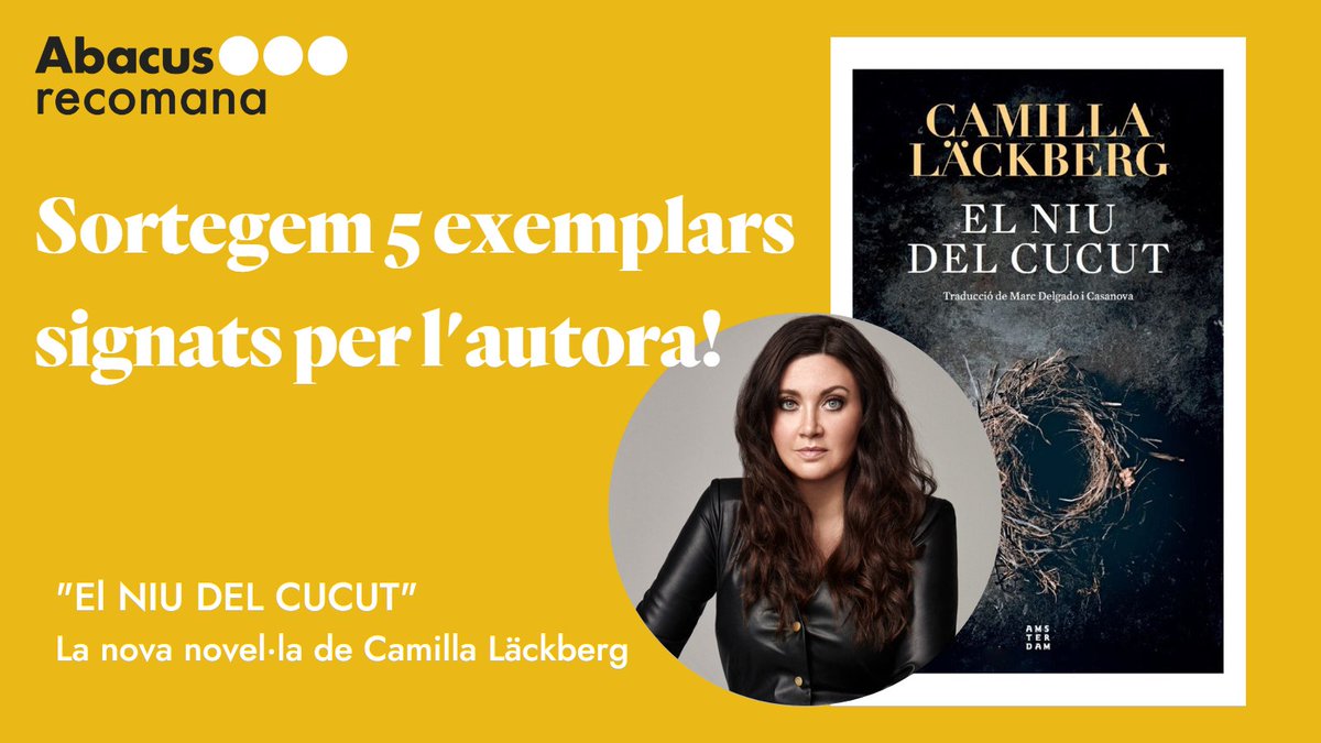 📢 Atenció! 
Supersorteig per celebrar que ja podeu trobar a les nostres botigues “El niu del cucut”, el nou llibre de <a href="/camillalackberg/">Camilla Läckberg</a>.

💫 Vols guanyar un dels 5 exemplars signats per la reina del crim?

👉 Segueix-nos, fes RT i comenta per què et mors de ganes de tenir-lo.