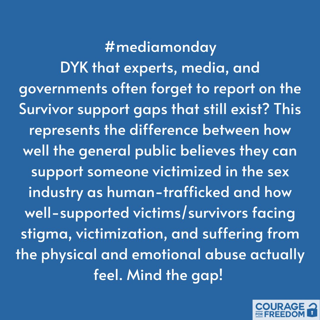 officialC4F's tweet photo. #mediamonday DYK that experts, media, and governments often forget to report on the Survivor support gaps that still exist? Mind the gap!
.
.
#ProjectMapleLeaf #CourageForFreedom #antitrafficking #antisextrafficking #endchildtrafficking #fighthumantrafficking #jointhefight https://t.co/wmw62NP8MI