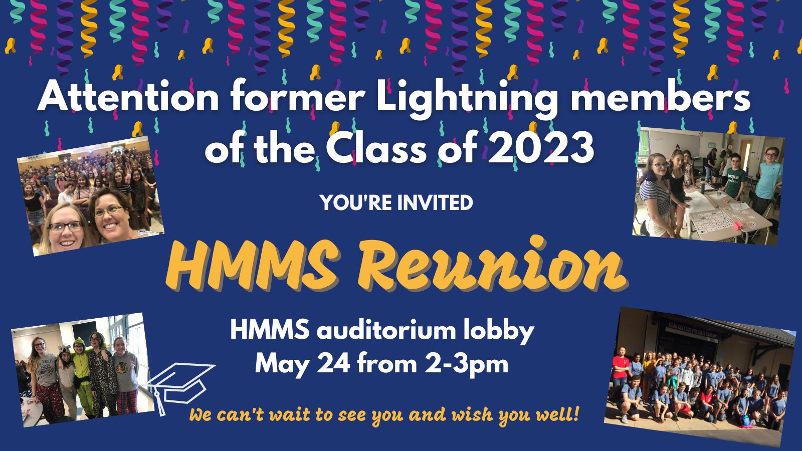 FHS Class of 2023 called back to Horace Mann MS for a reunion May 24