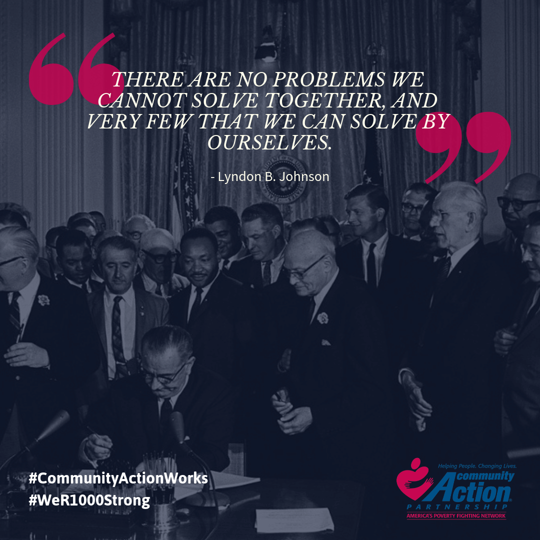 CAPartnership's tweet photo. "There are no problems we cannot solve together, and very few that we can solve by ourselves." 

—Lyndon B. Johnson #MotivationMonday #CommunityActionMonth https://t.co/nboXNaXNuj