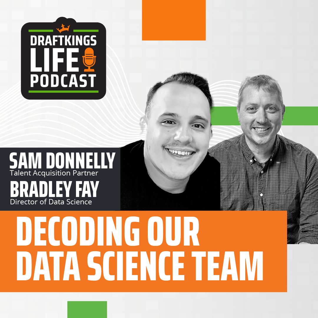 draftkingslife's tweet photo. Do you want to work in a fast-paced environment, improve your technical skills, and work on unique challenges? Our Data Science team may be a great fit for you! 

Listen now to the DraftKings Life Podcast ➡️ https://t.co/s9YksdBf7Y https://t.co/lCjb683fkG