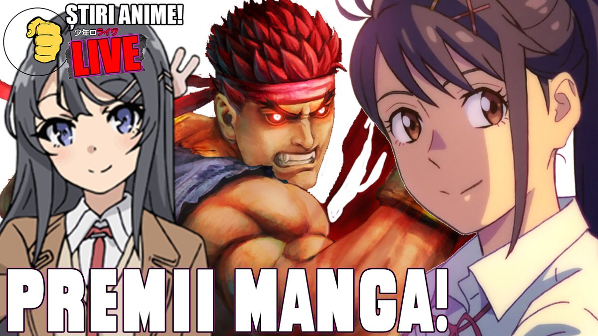ShonenRo's tweet photo. Azi la SRL CELE MAI NOI STIRI #ANIME! #SUZUME A FACUT CAT? Premii #Manga Adaptarea #StreetFighter si Nou #Gundam PLUS MULTE ALTE STIRI! #LIVE #now https://t.co/gzfoHb9E9h #twitch #podcast #Romania #stream #streaming #livestream #twitchtv #twitchsream https://t.co/HH9WfmIXhE