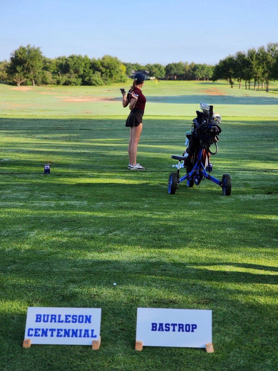 BastropHighGolf's tweet photo. Carly Sherman competing for Bastrop at day 1 of the Uil 5A golf championship! https://t.co/bIpe0txio9