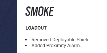 R6Tracker's tweet photo. As a Smoke main, I'm already begging teammates to play Jager/Wamai, now I have to beg for a deployable shield too. All good though, Pulse and Clash now have a shield! 🙃 https://t.co/uAHtb3EIl1