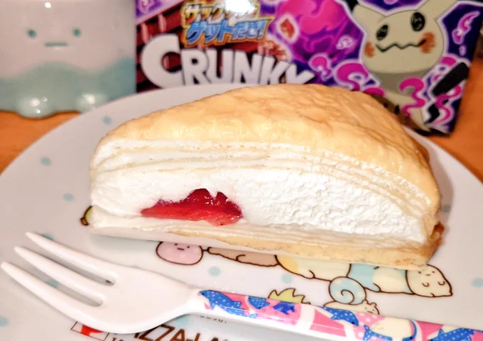 菜々さんお誕生日おめでとうコンビニのミルクレープしか買えなかったけど、ともあれお祝いだー!!イラストは今日行ってきた展覧会で描いた_φ(˙꒳​˙ ) #安部菜々生誕祭2023  #安部菜々誕生祭2023 