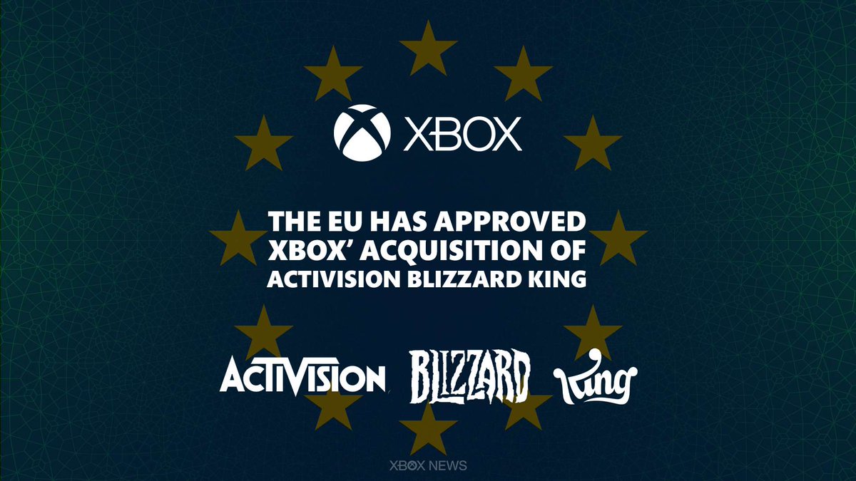 _XboxNews's tweet image. BREAKING: The EU has approved Microsoft's acquisition of Activision Blizzard King.