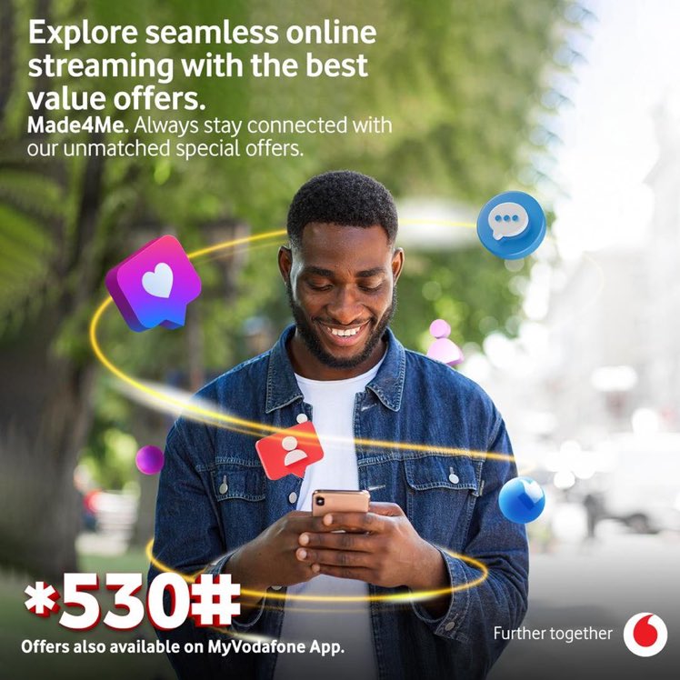 Guys let’s stay connected and enjoy  affordable data offers only on #Made4Me  from @VodafoneGhana
#Furthertogether