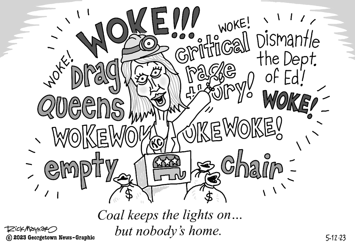cheapshot89's tweet photo. 5-12-23: My editorial cartoon in the Georgetown News-Graphic, featuring the ever-quotable and extraordinarily unqualified Kelly Craft. Money can buy you most things; Here's hoping it can't buy you a governorship. #KellyCraft #KentuckyPolitics #EditorialCartoon #Election2023 https://t.co/s3qFmvyp0Z