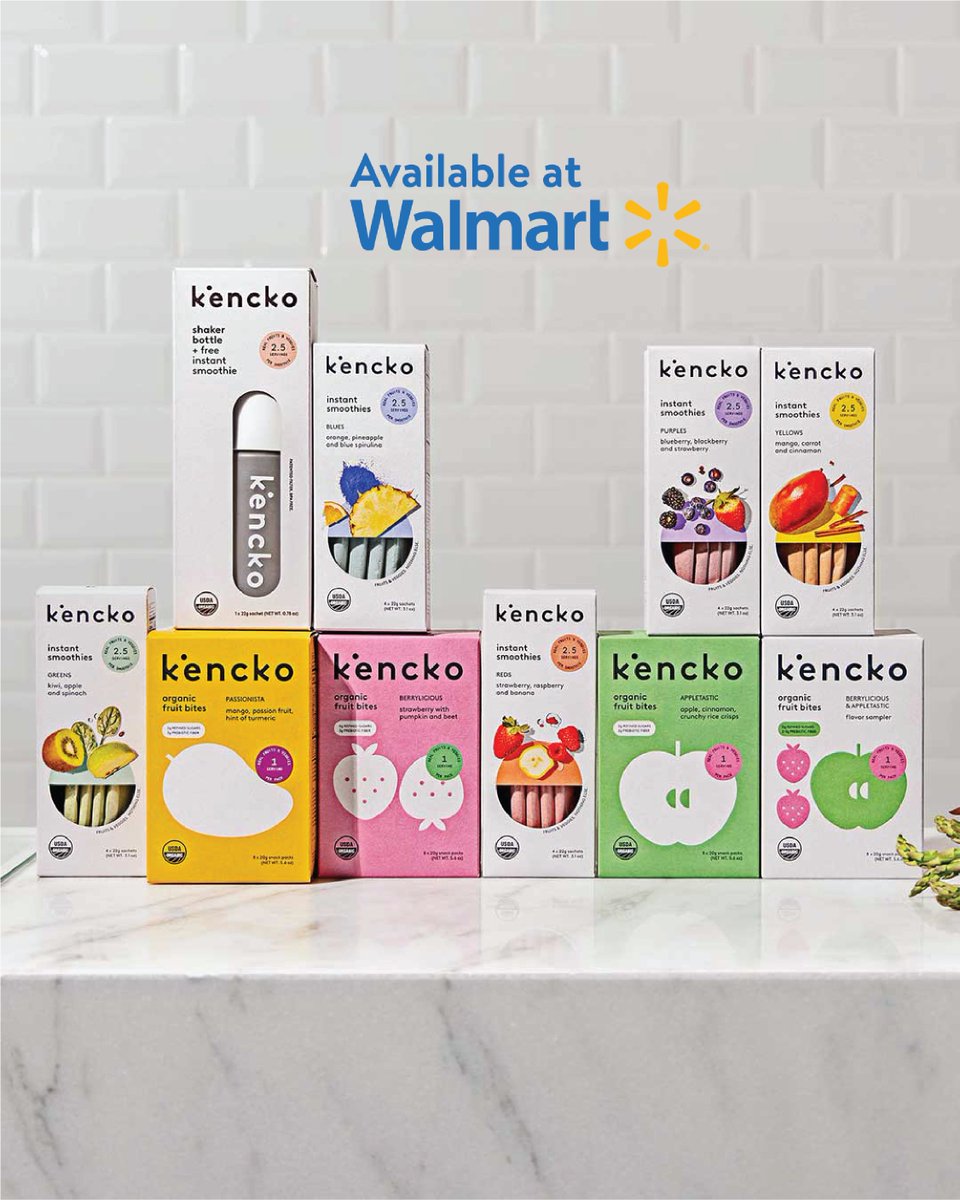 kenckofoods's tweet photo. We’re thrilled to announce that kencko is now available at over 1,000 Walmart locations!
Curious about our instant smoothies or organic fruit bites? It’s never been easier to give ‘em a try. For an introductory price of just $9.97, you can get your hands on kencko in @Walmart . https://t.co/0S92ZzCgQR