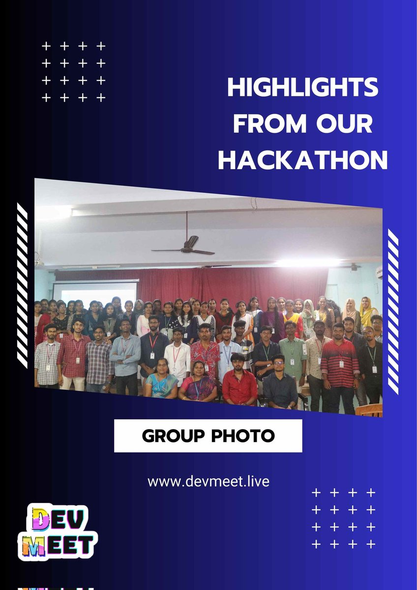 DevmeetLive's tweet photo. Really happy to announce our first hackathon🧑‍💻 has been successfully completed✅
Huge thanks to the team and the students🦸‍♂️🦸‍♀️ who participated.
We couldn't have been here🏆 without our support The Devfolio🚀
Stay tuned for upcoming updates⭐
#devmeet #hackathon https://t.co/ks7rA0EFKw