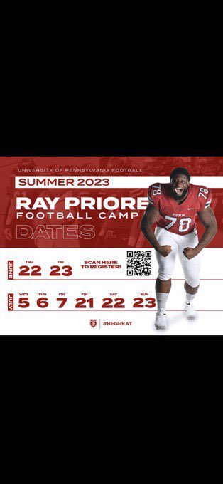 Thank you <a href="/pennfootball/">PENNFootball</a> for the camp invite !