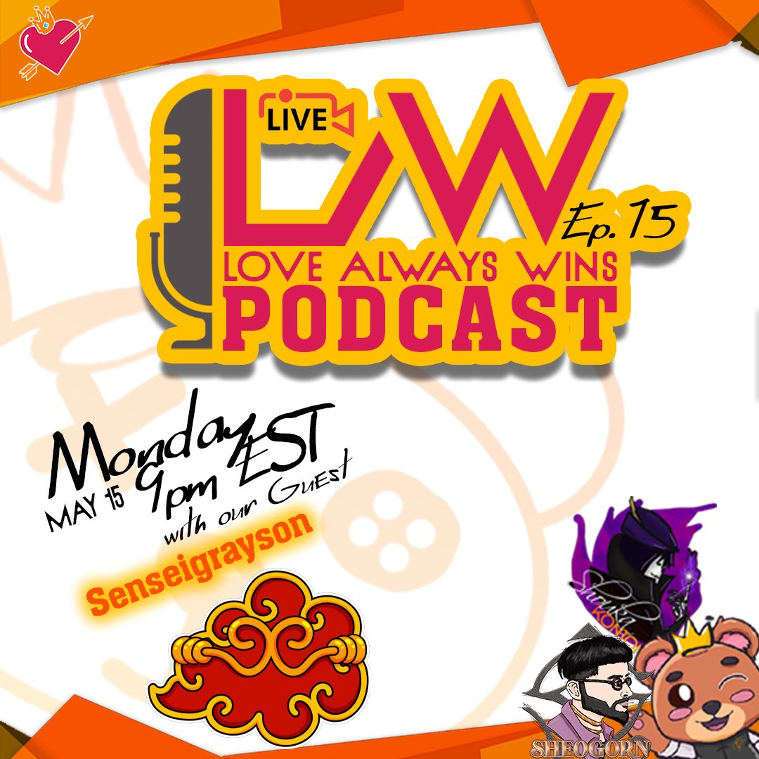 sheogorn's tweet photo. PER PER PER!!! 

@LAWFam_ Podcast EP. 15 tonight @ 9pm EST!  We’re hosting a beautiful being who’s oozing with intoxicating positivity —> @senseigrayson !!!

We’ll be back to our full cast of hosts as well - @HeyTeddy, @ShoukaKonton, let’s get into it ;)

💘  Love Always Wins 💘 https://t.co/RqHlB6w3GC