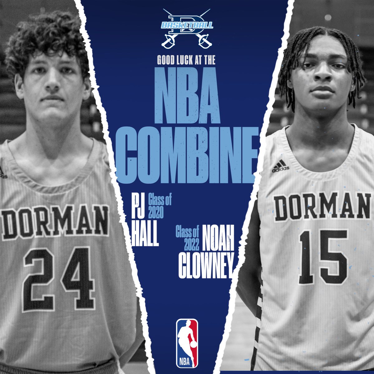 DormanHoops's tweet photo. Good Luck this week to 2️⃣ Former Dorman Hoops Standouts at the #NBACombine! High Level Players! High Level Young Men! #Family

@pjhall020 
@NoahClowney https://t.co/SpB0i3f0zF