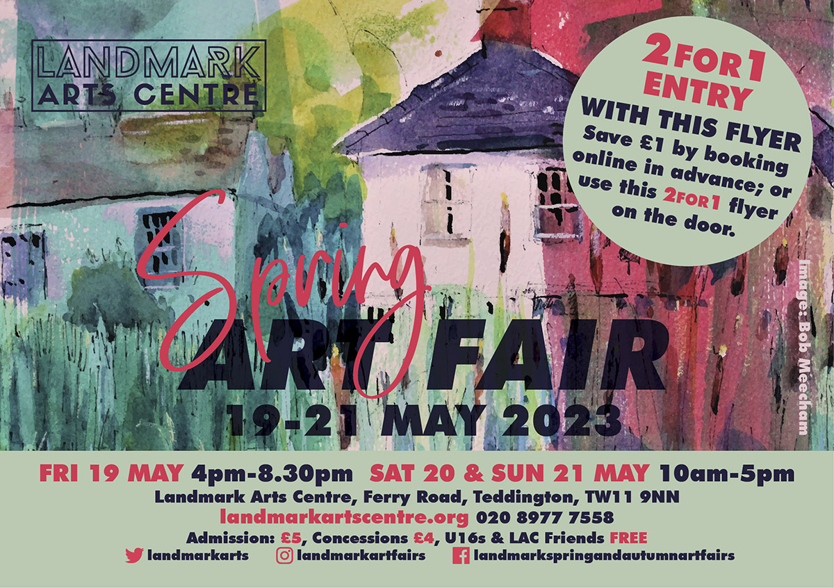 Landmark Arts Centre (@landmarkarts) on Twitter photo Screenshot this & show on door to get the 2for1 entry deal this coming weekend! Spring Art Fair at Landmark in Teddington; 60+ artists from painters to sculptors& all in between #artfair #teddington #twickenham #richmond #art #paintings #sculpture #photography #prints Screenshot this & show on door to get the 2for1 entry deal this coming weekend! Spring Art Fair at Landmark in Teddington; 60+ artists from painters to sculptors& all in between #artfair #teddington #twickenham #richmond #art #paintings #sculpture #photography #prints