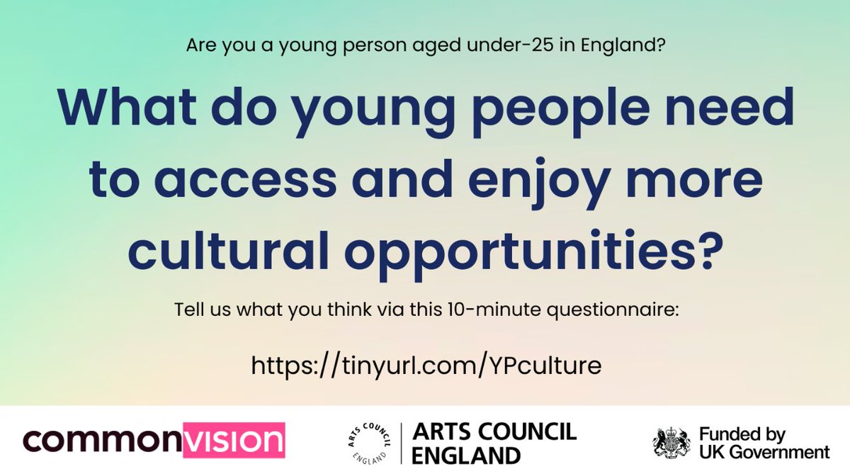Dance. Music. Spoken word. Arts. Crafts. Graphic design. Reading. Visiting museums &amp; galleries. Going to the library. Attending festivals &amp; cultural events. Making films or video games...
What do cultural and creative activities mean to you? tinyurl.com/YPculture
#YPCulture